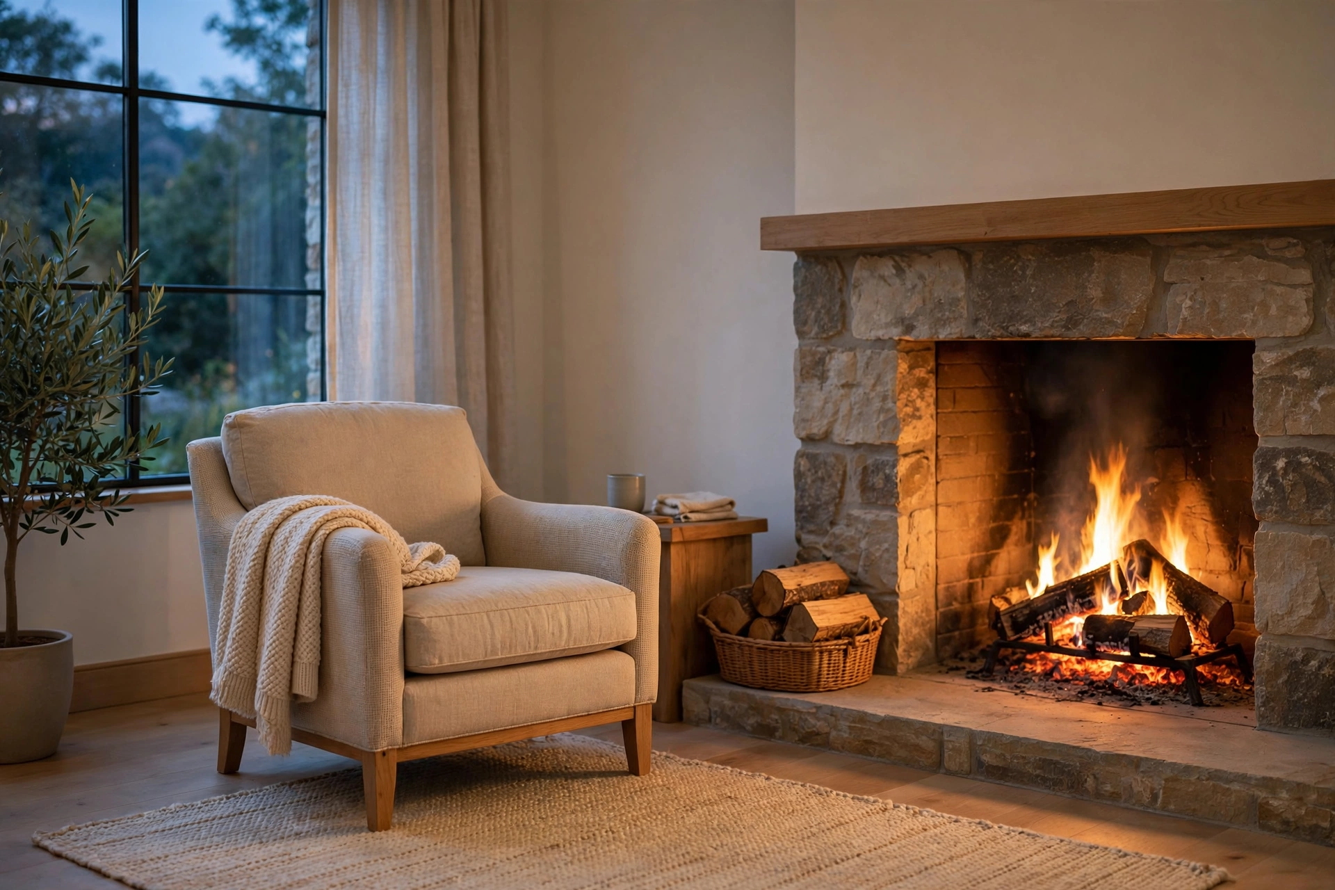 FireFix technicians at work on a fireplace
