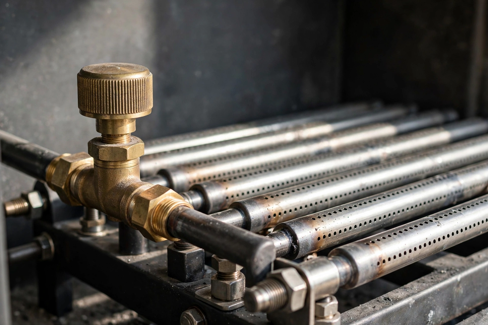 Gas fireplace valve and pilot assembly